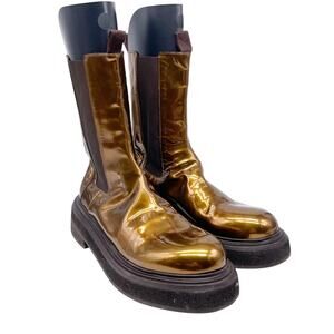 Marsèll Women's Zuccone Metallic  Mid High Chelsea Boot Size 46/ US 13
